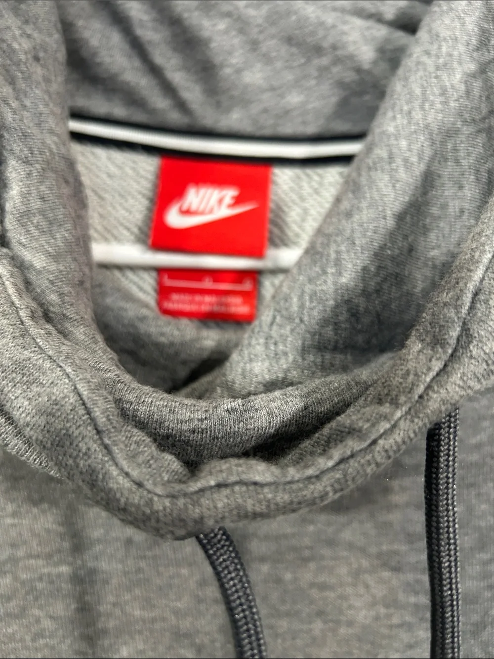 Nike Gray Funnel Neck Pullover with Zip Pocket